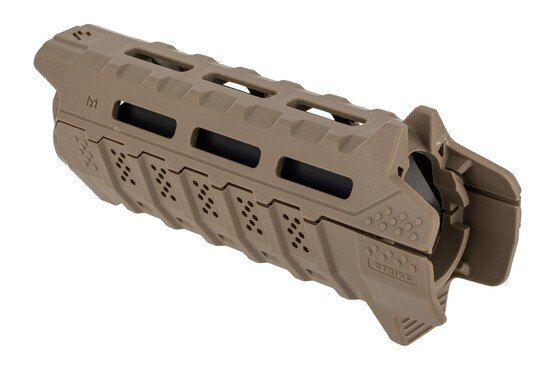 Strike Industries Carbine Length Handguard with Heat Shield in FDE/Black